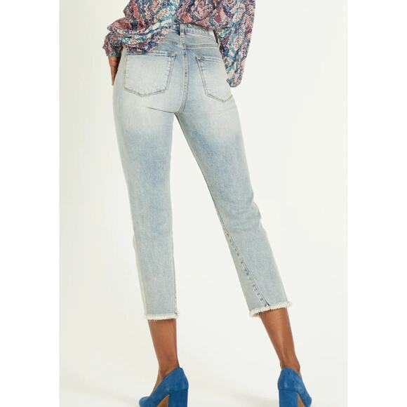 Dear John 11" HIGH RISE RAW HEM FRANKIE STRAIGHT SAN DIEGO Size 25 NWT - Picture 3 of 6